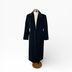 Calvin Klein Black Wool Angora Coat Sz 8